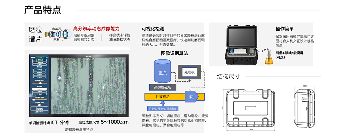 IBM-IVDS便攜式智能潤滑鐵金屬磨損顆粒檢測分析設備產品特點